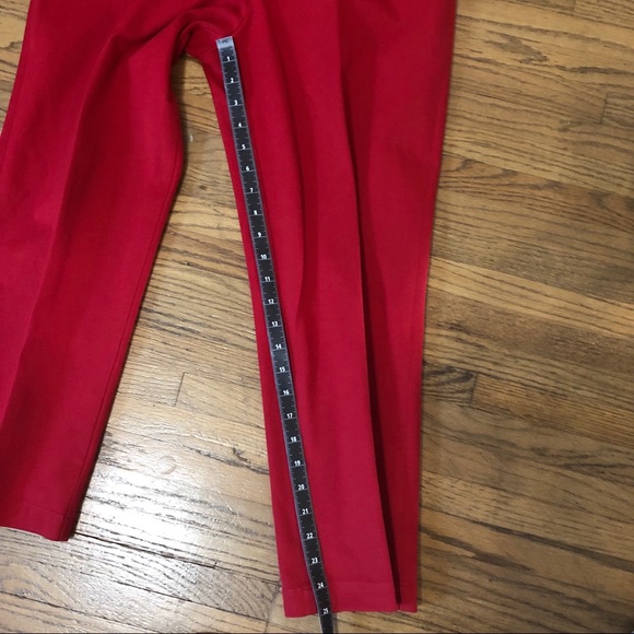 St. John Sport Essentials Red Suit Pants Size 6 - Picture 7 of 8